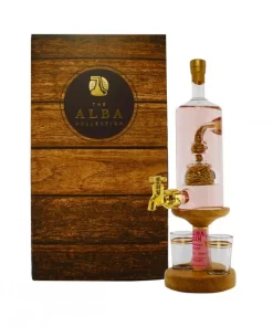 Stylish Barley Gin Decanter with 2 Glasses