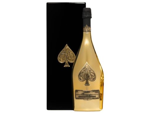 ARMAND DE BRIGNAC Brut Gold Champagne and Flutes Set